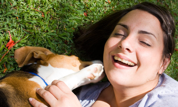 Woman And Dog